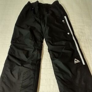 Gerry Black Snow‎ Pant, Size 10-12, Pocket, Zipper And Snap, Winter